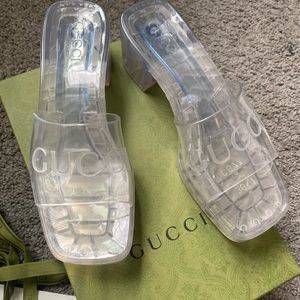 Gucci Clear Slide Sandal